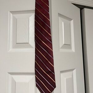 Striped Red and Gold Tie